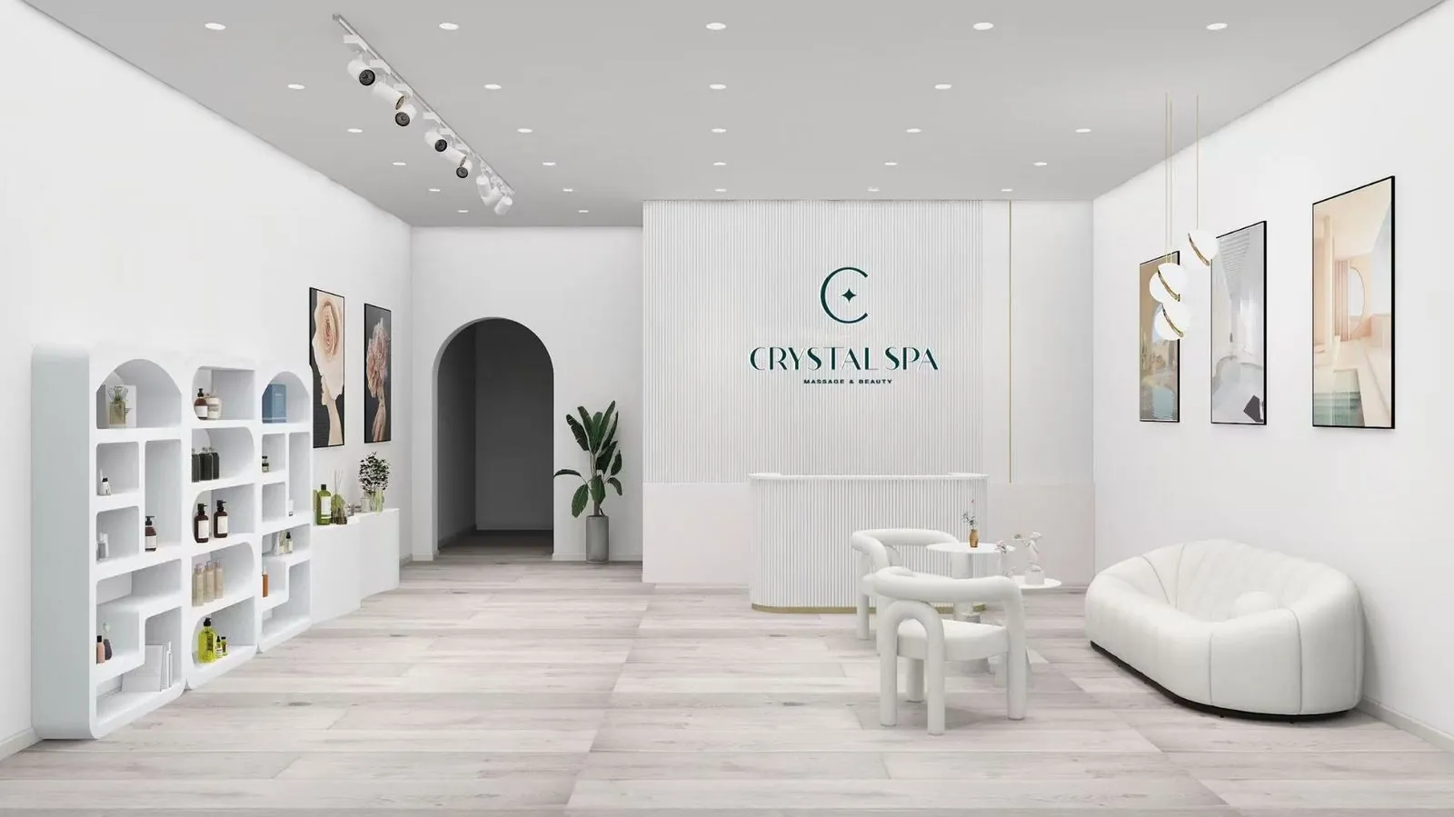 Quiet treatment room used for head spa and scalp sessions at Crystal Spa Herndon
